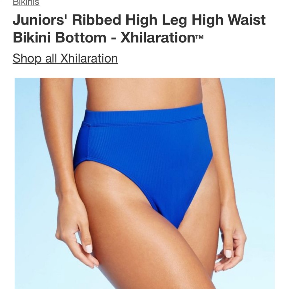 Xhilaration ribbed high leg waist bikini bottom